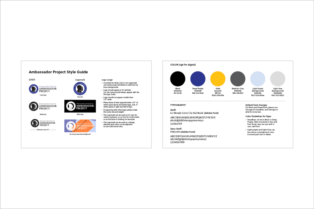 Ambassador Project brand guidelines